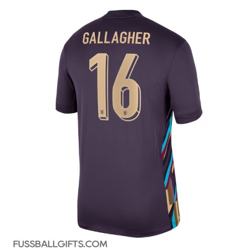 England Conor Gallagher #16 Fußballbekleidung Auswärtstrikot EM 2024 Kurzarm